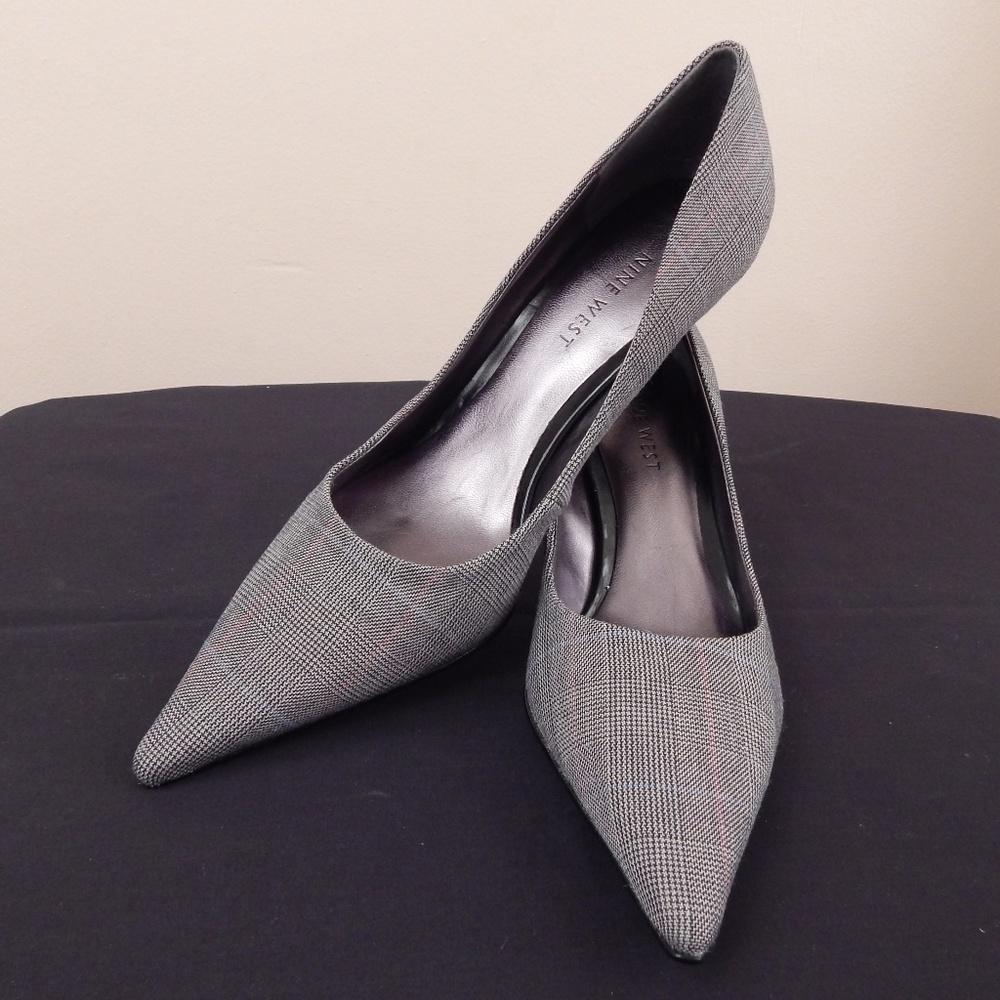 NINE WEST Nuncio Multi Color Black Fabric Pump